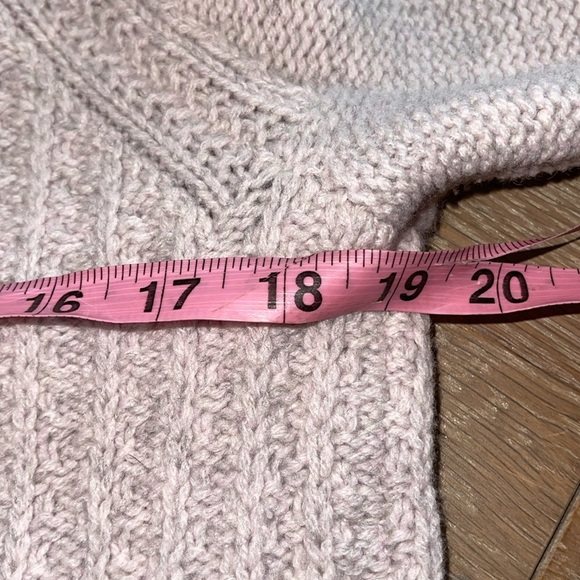 Madewell | Palisade Back-Zip Sweater in Heathered Pink merino wool medium - Picture 6 of 7